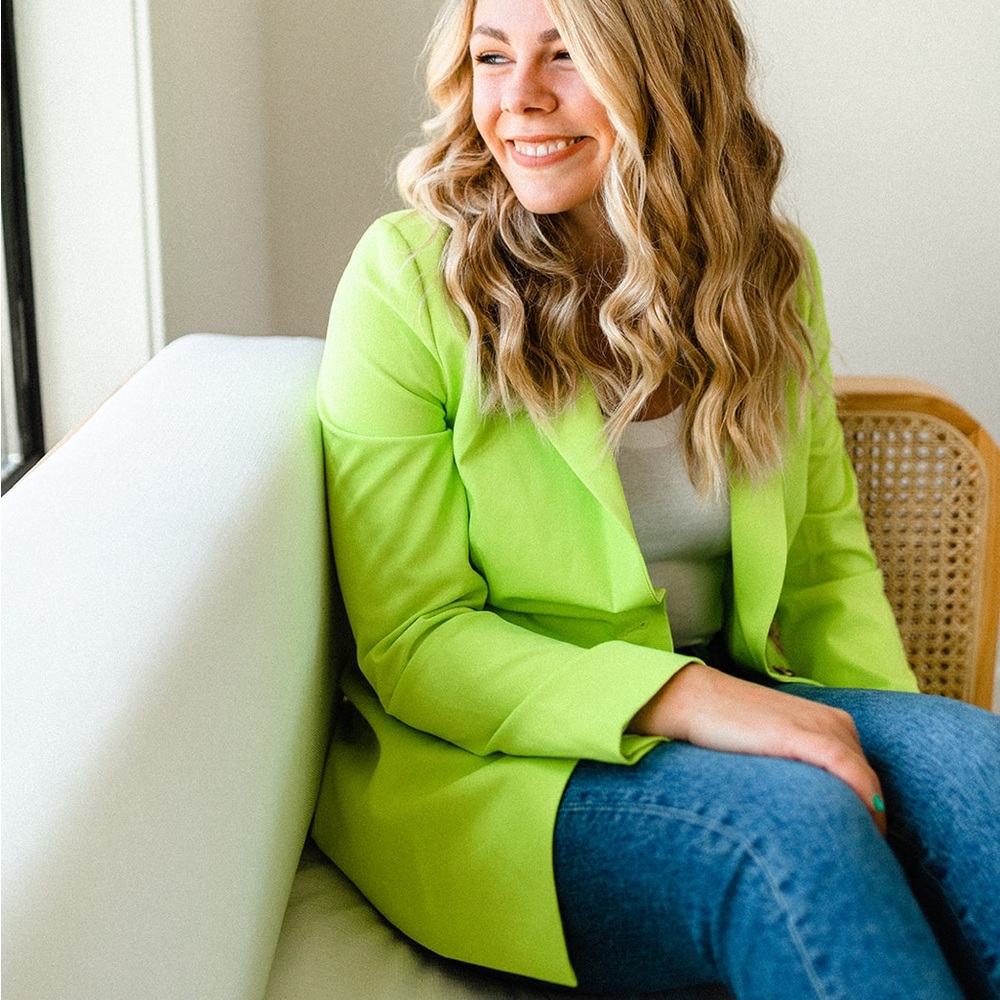BP. + Wildfang Lime Green Blazer